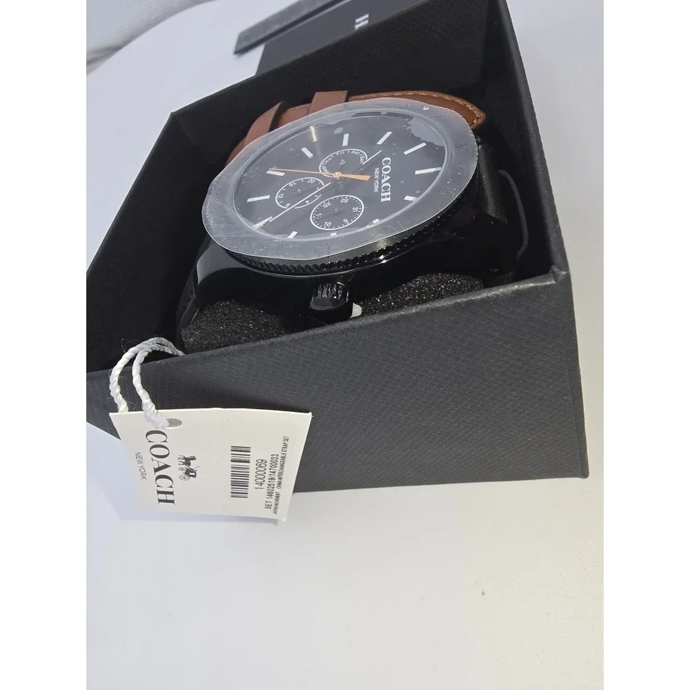 New Coach Casey Men's Watch set with black and brown interchangeable bands